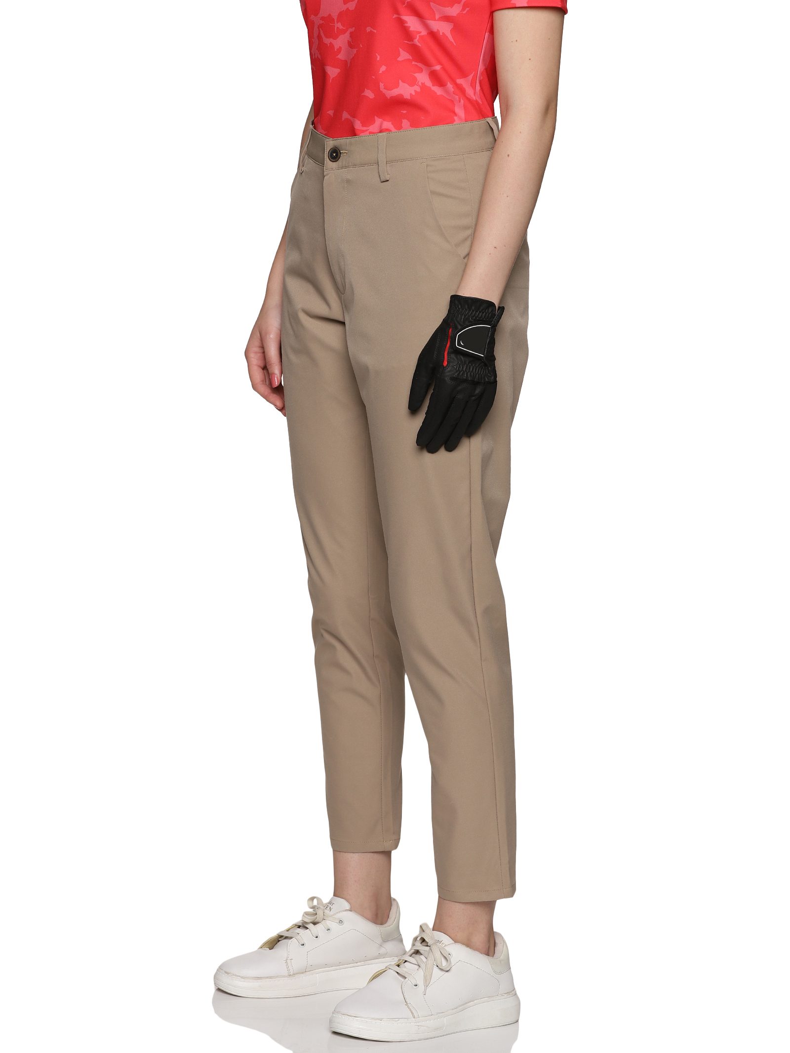 Cropped trousers in 100% linen - Camel | Benetton