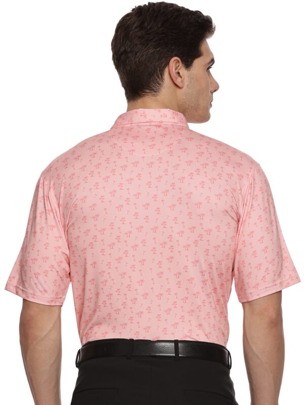 Men Golf Polo - Peach Palms - Image 2