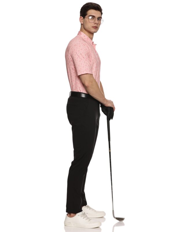 Men Golf Polo - Peach Palms - Image 5