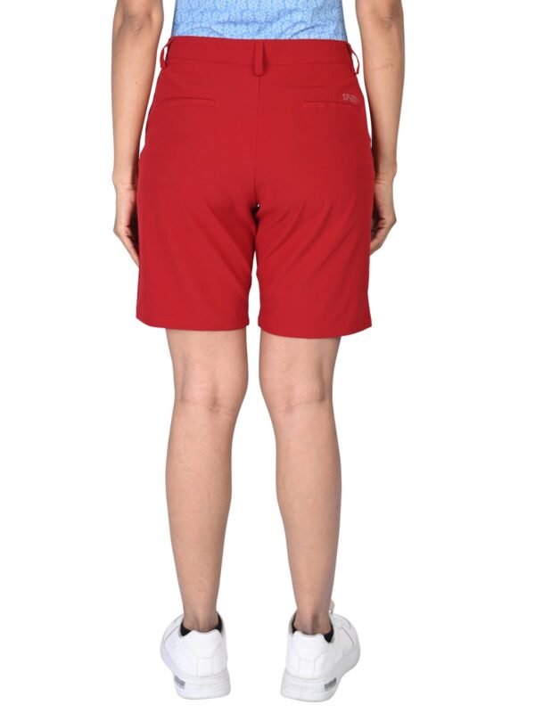 Womens Golf Shorts- Scarlet Red - Image 3