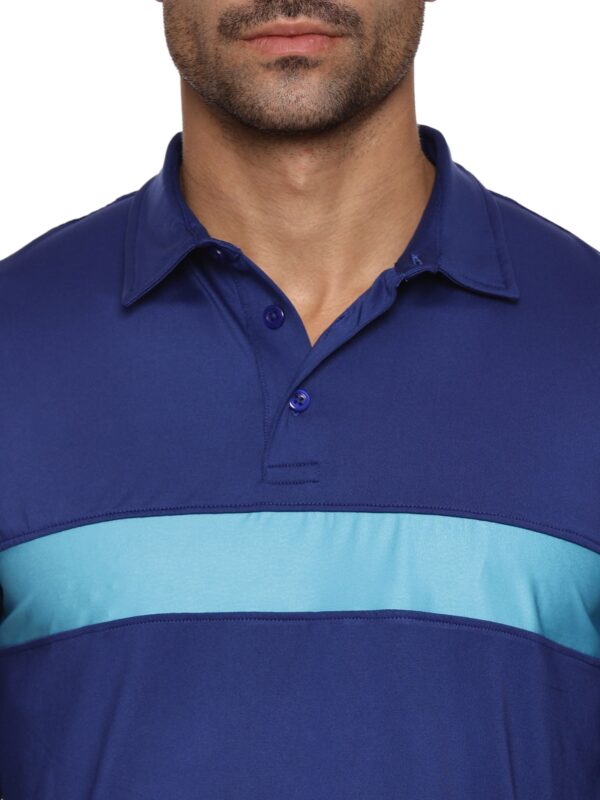 Men Golf Polo - Blue Velocity - Image 6