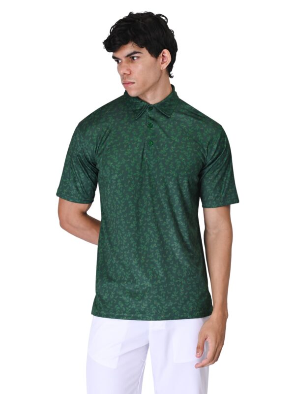 Men Golf Polo - Forest Green - Image 8