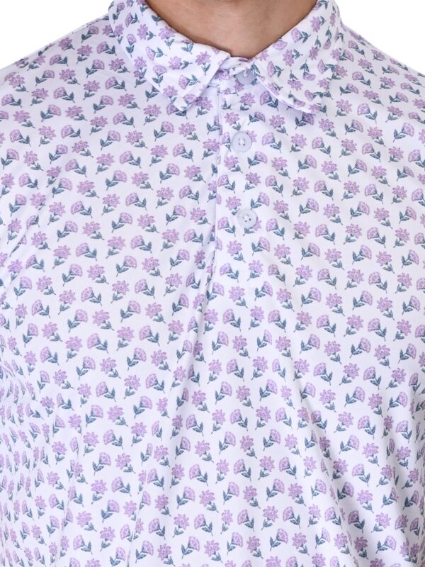 Men Golf Polo - Lilac Bloom - Image 3