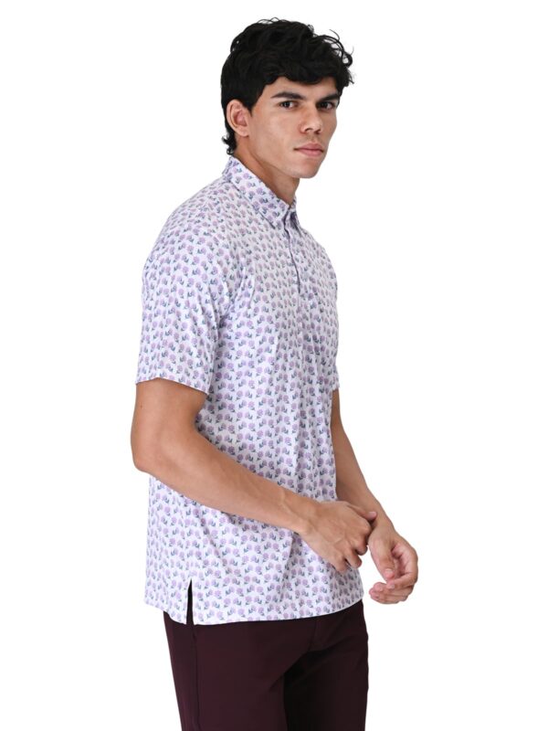 Men Golf Polo - Lilac Bloom - Image 8