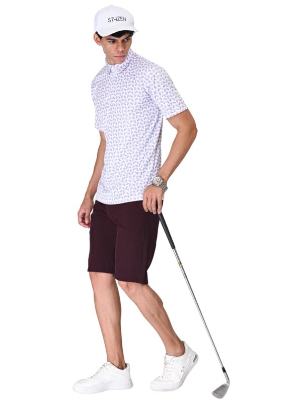 Men's Active Lite Golf Shorts- Maroon Magic(Flexi Waist) - Image 4