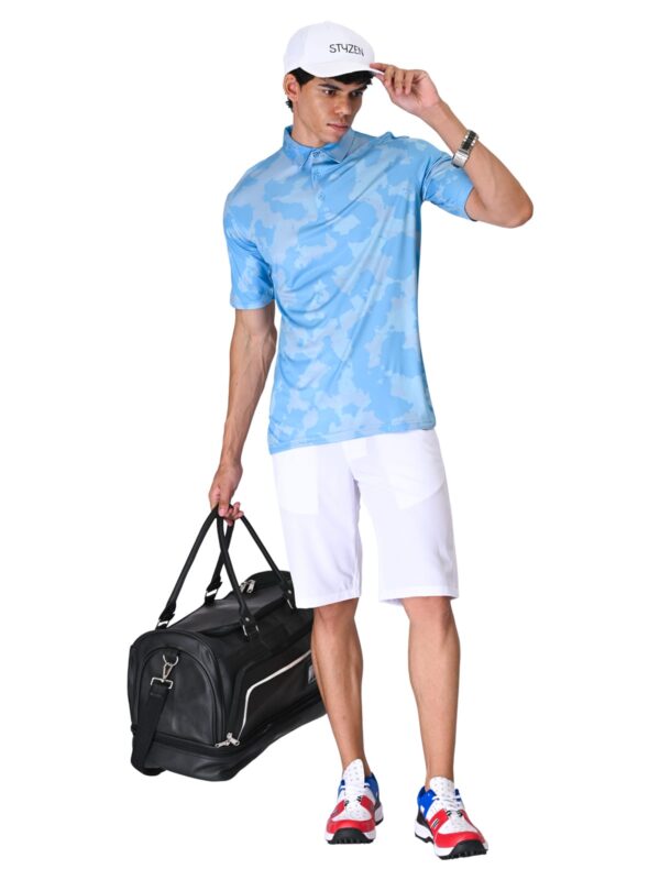 Men Golf Polo - Cloud Break - Image 3