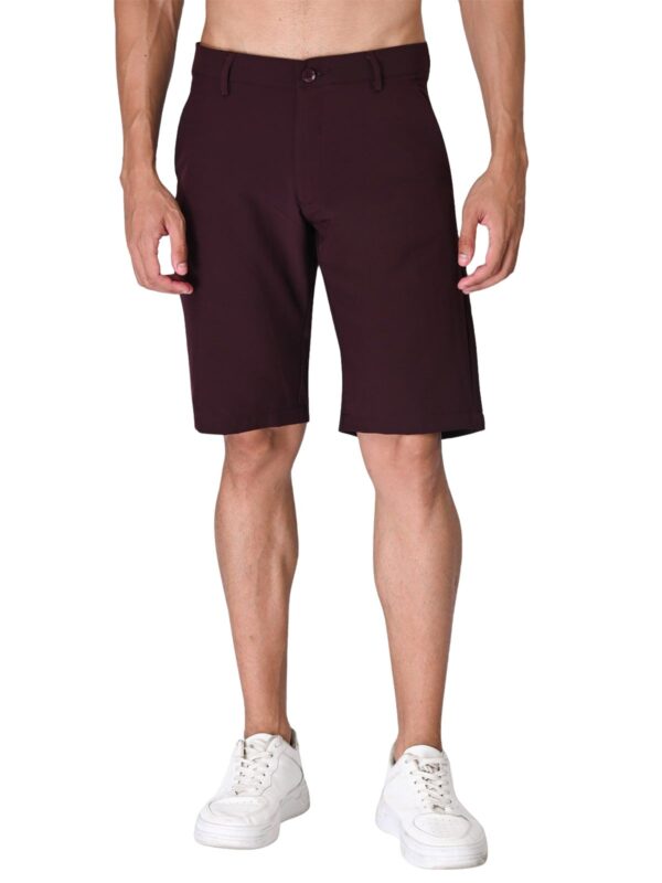 Men's Active Lite Golf Shorts- Maroon Magic(Flexi Waist)