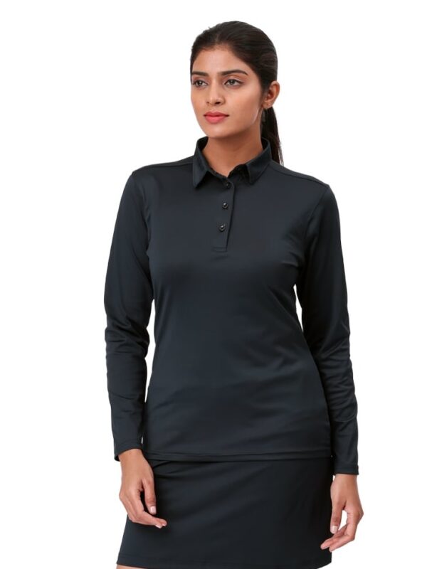 Women Golf Polo - Midnight Blue (Full Sleeves)