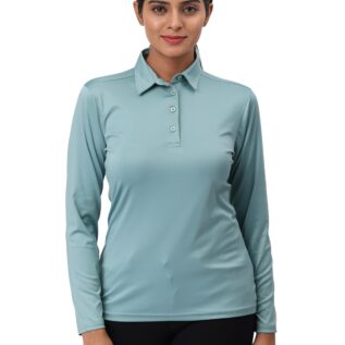 Women Golf Polo - Pistachio Green (Full Sleeves)