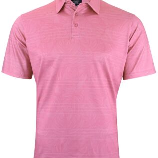 Men Golf Polo - Pink Forest