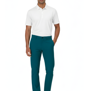 Men's Active Lite Golf Trousers- Atlantic Teal (Flexi-Waist)