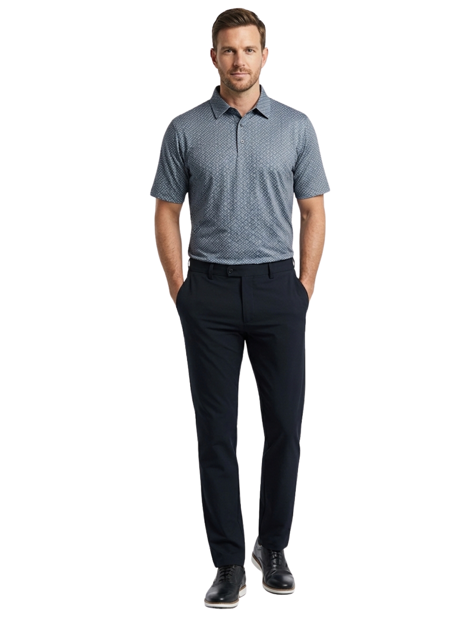 Men Golf Polo - Carbon Compass - Image 3