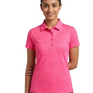 Women Golf Polo - Pink Forest