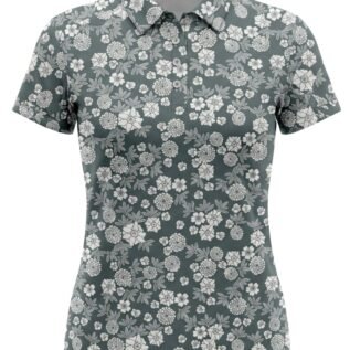 Women Golf Polo - Jade Botanics