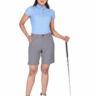 Womens Golf Shorts- Iron Grey